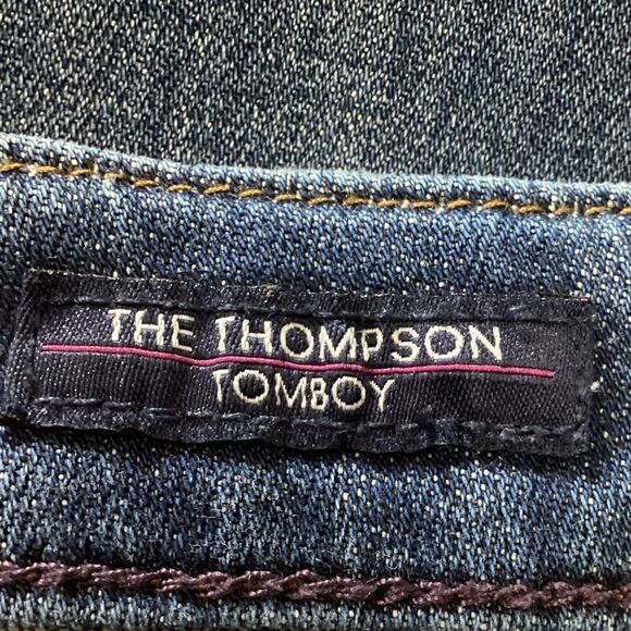 Vigoss The Thompson Tomboy Medium Wash Distressed Ripped Blue Jeans Women’s Size - Picture 9 of 10